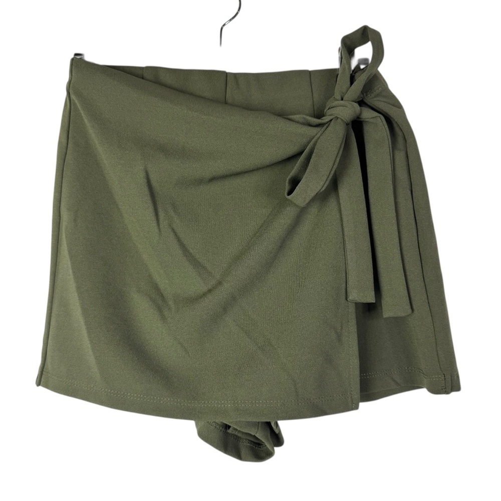 Forever 21 Hunter Green Side Tie Mini‎ Skort M